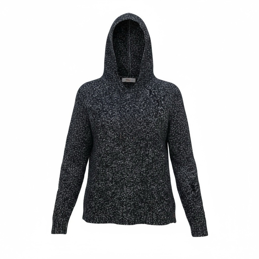 Eddie Bauer Sweater Women's Medium Black Lounge Around Hoodie Long Sleeve